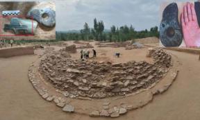 The northern round tomb of Yuanbaoshan Stone Mound Site in Aohan Banner.