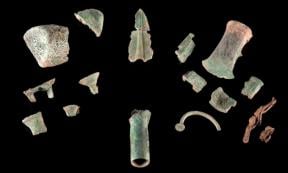 Late Bronze Age hoard found in Carmarthenshire, Wales.	Source: Mark Lodwick / British Museum, CC BY-SA 4.0