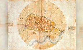 Leonardo da Vinci’s ‘satellite map’ of Imola. Source: Wallpaper Flare.