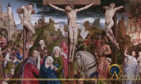 The Crucifixion by André d’Ypres / Dreux Budé Master, (before 1440) Getty Centre (Public Domain)