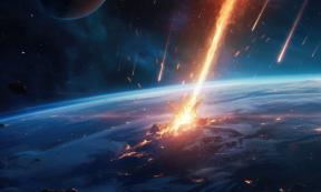 Artist’s impression of a meteor strike.