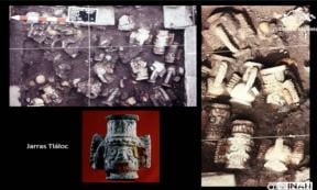 but the invasion by the Spanish conquistadors 65 years later. Top image: Offering 48 contained the skeletal remains of at least 42 children sacrificed in honor of the god Tlaloc