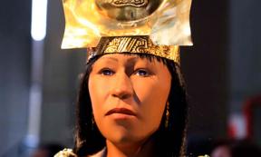 The new 3D printed reconstruction of the face of the Lady of Cao (Peru Ministry of Culture)