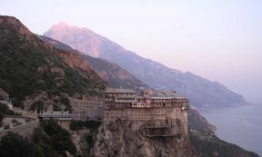 One of the 40 monasteries on the Holy Mount Athos.