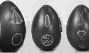 The three faces of the Lake Winnipesaukee Mystery Stone, New Hampshire, USA