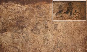 Neo-Assyrian artwork found in a subterranean tunnel complex in Turkey.	Source: Antiquity Publications Ltd