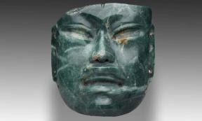 The Olmec mask in The Met Collection. Public Domain.