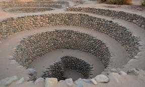 Ancient spiral aqueducts in Nazca, Peru. Source: peterz / Adobe Stock.