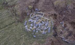 Forse Wag drone photograph showing extent of the ancient site Wag of Forse.          Source: Iain Maclean, Caithness Broch Project