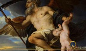 Chronos and his child by Giovanni Francesco Romanelli, National Museum in Warsaw, (17th-century) (Public Domain)