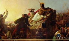 Painting "Pizarro Seizing the Inca of Peru", by John Everett Millais, showing Pizarro in the act of capturing the king of the Inca Atahualpa.                                 Source: Public Domain