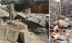 Building materials piled up ready for installation at the Regio IX part of Pompeii.     Source: Pompeii Sites