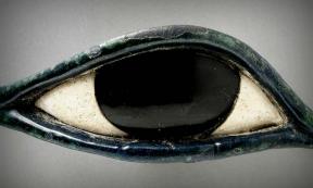 As an amulet, the popular Wedjat eye symbolized health and protection; design by Anand Balaji 