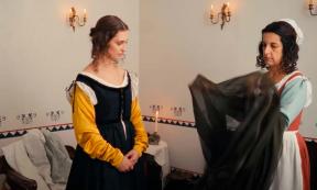 A woman in the Renaissance getting dressed. Source: YouTube Screenshot / CrowsEye Productions.