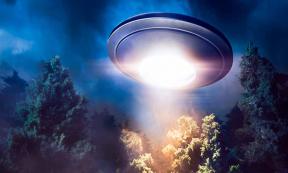 Representational image representing a UFO flying over Rendlesham Forest in Suffolk. Source: fergregory / Adobe Stock
