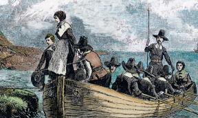 Colonists arrive in America. Source: Archivist / Adobe Stock.