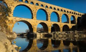 Roman Bridge Pont du Gard in France. Credit: JackF / Adobe Stock