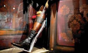 Gen. Santa Anna's prosthetic leg remains on display at the Illinois State Military Museum in Springfield. (Lane Christiansen / Chicago Tribune)