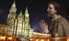 Obradoiro square in Santiago de Compostela, Galicia (Spain), Saint James the Greater. 