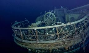 Antarctic explorer Earnest Shackleton’s long lost Endurance shipwreck, which sank in 1915, has finally been found at a depth of 10,000 feet or 350 meters off the coast of the icy continent. 		Source: Falklands Maritime Heritage Trust / National Geographic / Endurance22