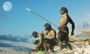 AI illustration of prehistoric tribe using their spears. Source: de Art/ Adobe Stock