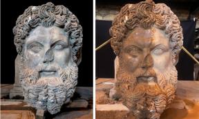 Stone head of Zeus, found in ancient Aphrodisias, Turkey	Source: Minister of Culture and Tourism of Turkey