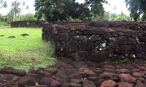 Ruins of Talietumu fort on ʻUvea. 
