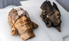 Anthropomorphic reliefs excavated from the remains of the ancient Tartessian culture. Source: Samuel Sánchez/ Consejo Superior de Investigaciones Científicas.