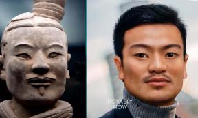 Facial reconstruction of a Terracotta warrior. Source: YouTube Screenshot / Royalty Now Studios.
