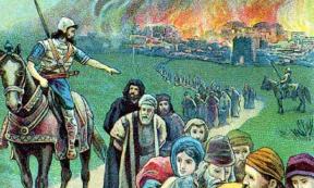 Depiction of the Captivity of Judah.   Source: The Providence Lithograph Company / Public domain