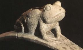 Hopewell Platform Frog Effigy Pipe