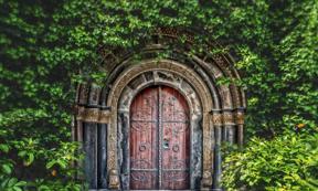 A mysterious secret garden.