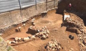 Thracian royal palace excavation site in Vratsa, Bulgaria