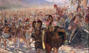 A painting representing the Battle of Marathon in the time of the Graeco-Persian Wars.