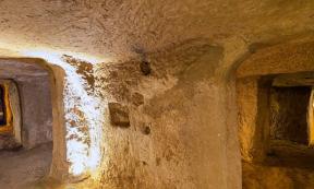 Underground city in Nushabad, Kashan, Iran, similar in design to the underground city found in Abarkuh. 