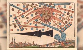 1561 celestial phenomenon over Nuremberg as printed in an illustrated news notice (described by UFO enthusiasts as an aerial battle of extraterrestrial origin and considered a sun dog by skeptics) Source: Public Domain