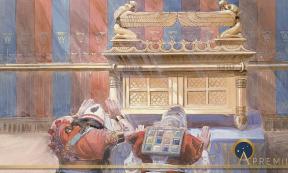 Moses and Joshua in the Tabernacle, wearing the breastplate by James Jacques Joseph Tissot, (1836-1902) Jewish Museum, New York (Public Domain)