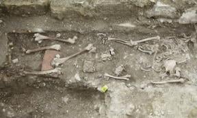 The grave of the man given the “vampire” burial in  Račeša, Croatia.