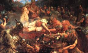 Painting from 1909 by Charles Ernest Butler, entitled ‘Death of a Viking Warrior.’ 