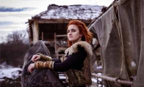 Viking woman enjoying daily pastoral life on the homestead.             Source: selenit / Adobe Stock