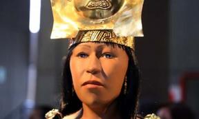 Reconstructed face of the Lady of Cao, a Pre-Hispanic Peruvian female ruler.