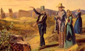 English Tourists in Campagna, one of many ancient tourist spots, by Carl Spitzweg. Source: Public domain