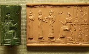 Sumerian Cylinder Seal of King Ur-Nammu, about 2100 BC. Source: Steve Harris/CC BY-SA 2.0