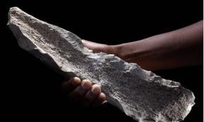 Tool made from an elephant’s humerus bone, found in Olduvai Gorge and dated to 1.5 million BC.