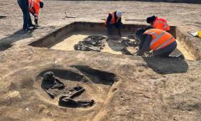 Excavations of the Neolthic burial mounds at Eulenberg have revealed wooden graves with multiple occupants. Source: LDA / Heritage Daily.