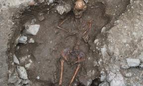 Italian archaeologists have unearthed the remains of a teenage  girl given a “deviant burial” because she appeared different from and possibly scared her fellow villagers. 