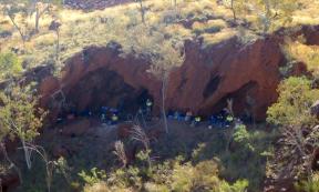 The excavation team at Juukan Gorge in 2014