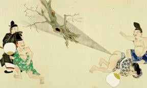 The Japanese Waseda he-gassen handscroll depicted farts so powerful they could uproot trees. Source: Public domain