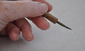 Ireland’s oldest known ink pen made from bone and copper alloy. This writing instrument is unique because of its construction and because it was used for secular writing not for religious manuscripts.		Source: Dr Michelle Comber / Clare Herald
