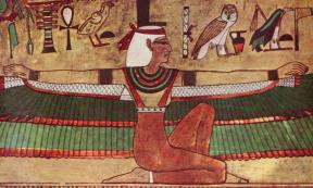 Isis wall painting in the tomb of Seti I (KV17), 14th century painting by Ägyptischer Maler. 